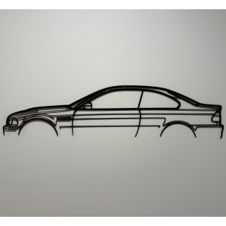 BMW E46 Coupe – ażurowa dekoracja ścienna z płyty HDF, różne kolory i rozmiary